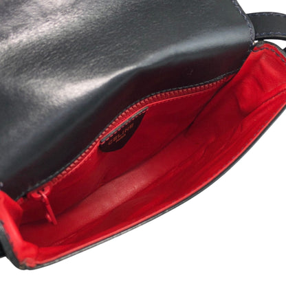 CELINE Circle Logo Small Shoulder bag Black Vintage va5bp4