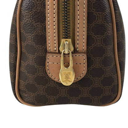 CELINE Macadam Two-way Small Boston bag Shoulder bag Brown Vintage asbejd