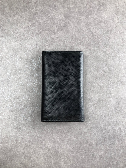 PRADA Logo Key Case Black Vintage rrb4c7