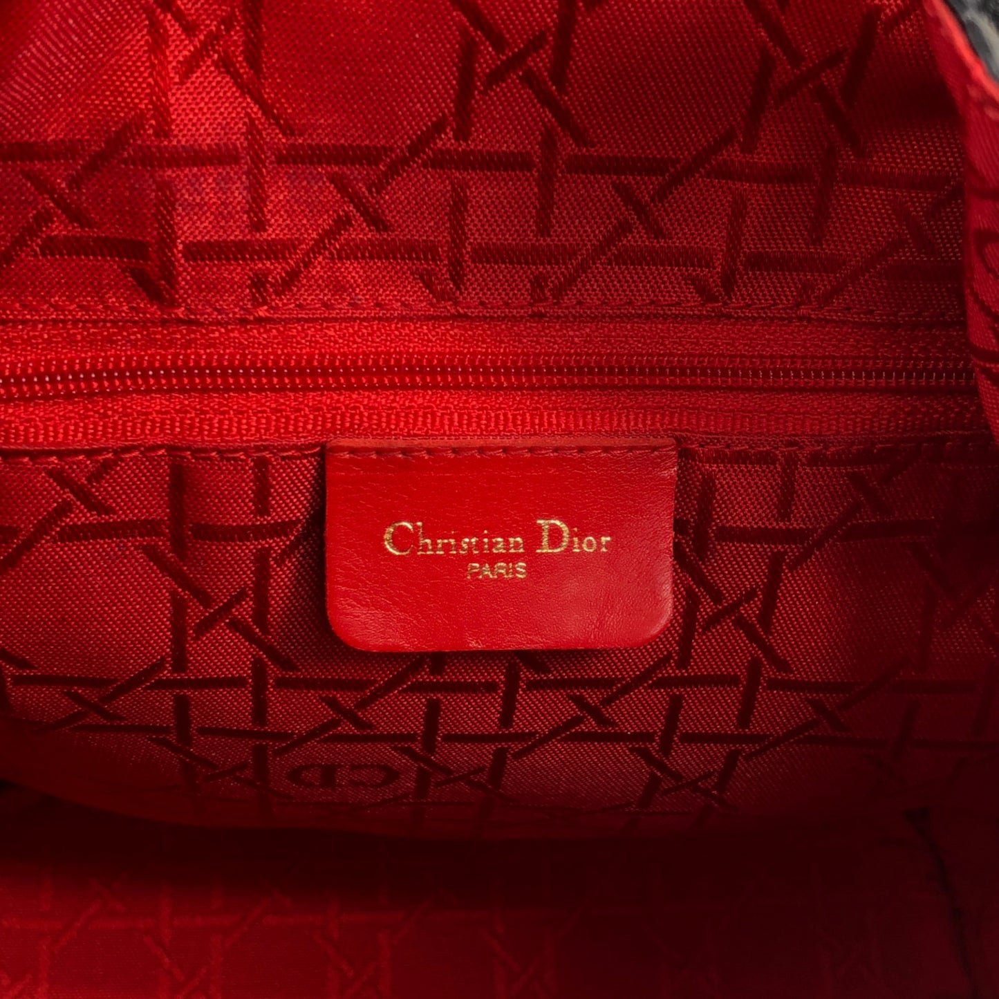 Christian Dior Logo Charm Backpack Black Vintage i8y5w2