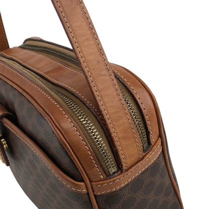 CELINE Macadam Gancini Shoulder bag Brown Vintage 7y7av5