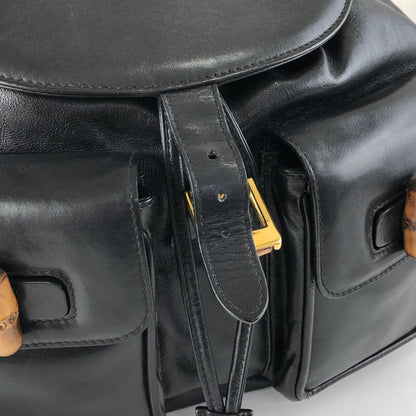 GUCCI Bamboo Backpack Black Vintage 4u5xy4