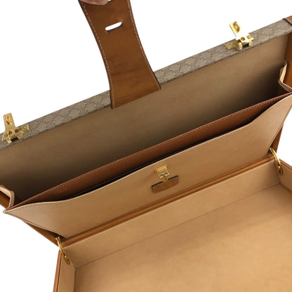 CELINE Macadam Handbag Trunk Case Beige Vintage mp7ck6