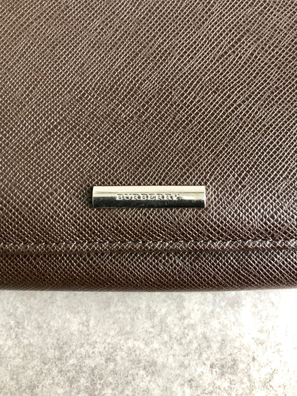 BURBERRY Logo Folded Wallet Brown Vintage djuyxh