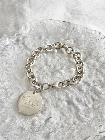 Tiffany & Co. Circle Charm Bracelet Silver Vintage ffek3f