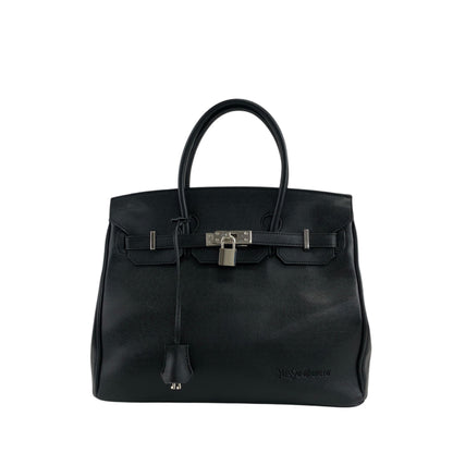 Yves Saint Laurent Turn Lock Handbag Black Vintage 74yryb