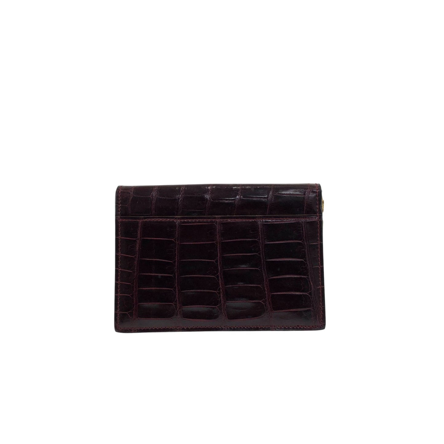 CELINE Front Lock Chain Shoulder bag Bordeaux Vintage iw6ga6