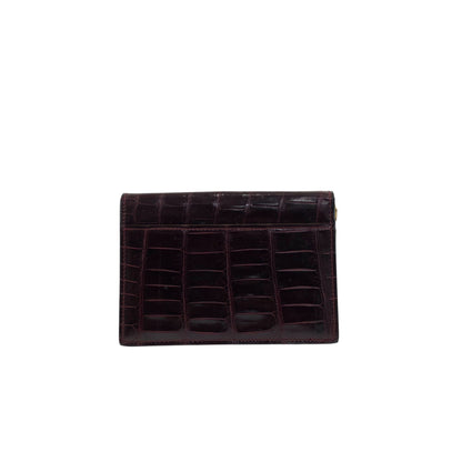 CELINE Front Lock Chain Shoulder bag Bordeaux Vintage iw6ga6