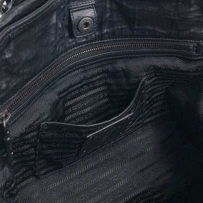 PRADA Logo Two-way Handbag Shoulder bag Black Vintage ctcsm5