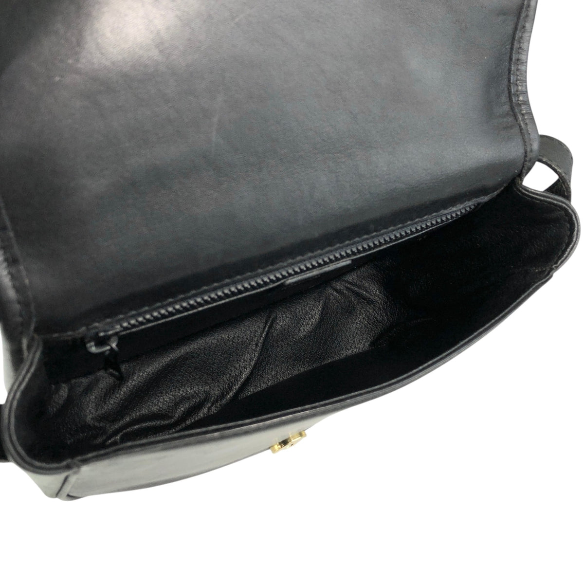 CELINE Gancini Shoulder bag Black Vintage b3ugaa
