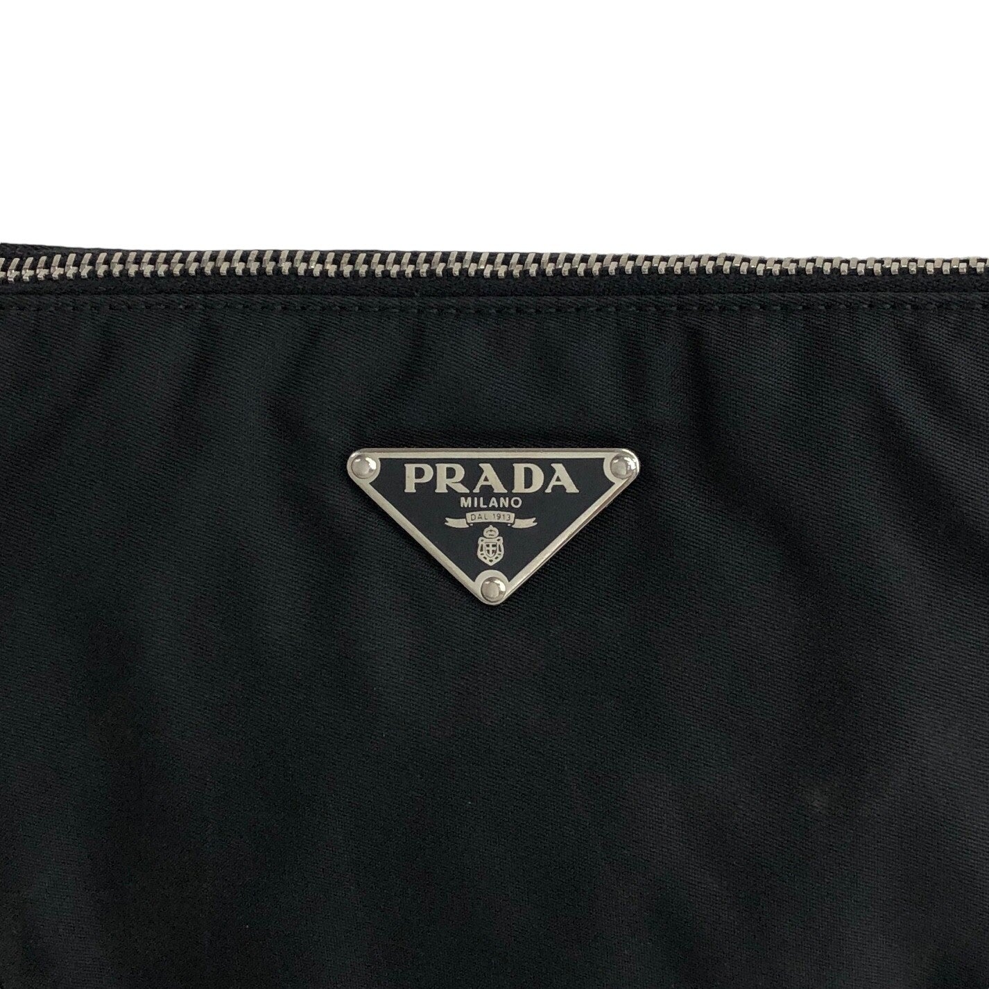 PRADATriangle Logo Small Shoulder bag Black Vintage fsngjy