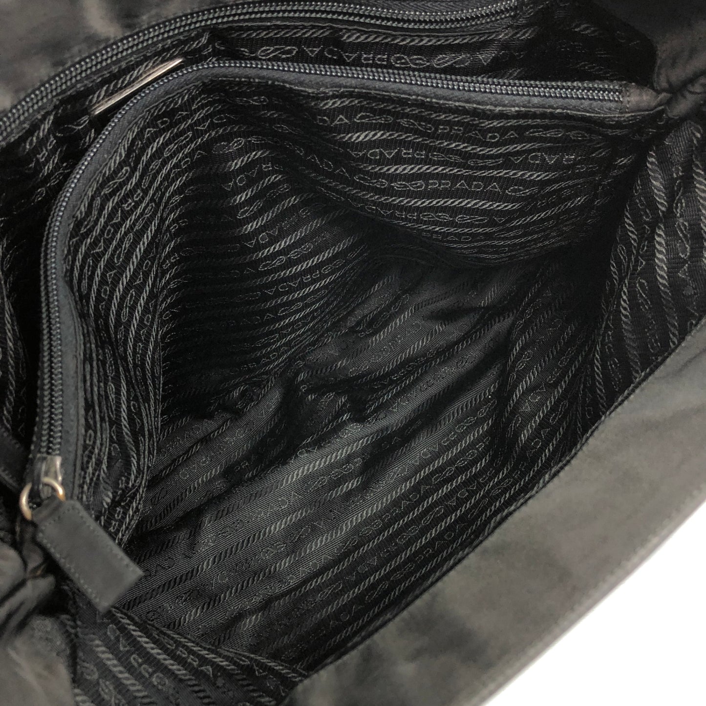 PRADA Triangle Logo Totebag Black Vintage hidgup