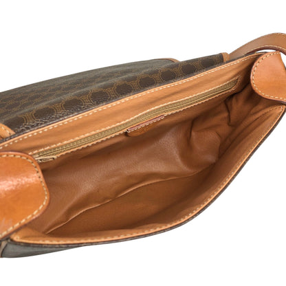 CELINE Macadam Blason Shoulder bag Brown Vintage t248x8