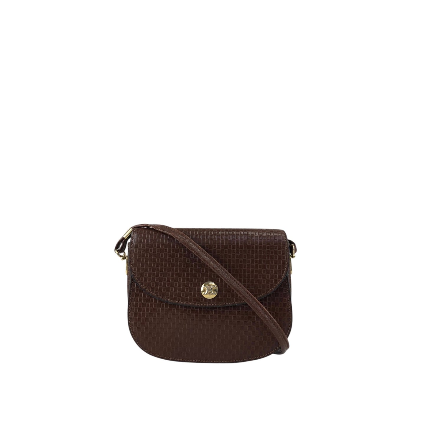 CELINE Triomphe Small Shoulder bag Brown Vintage mgieg8