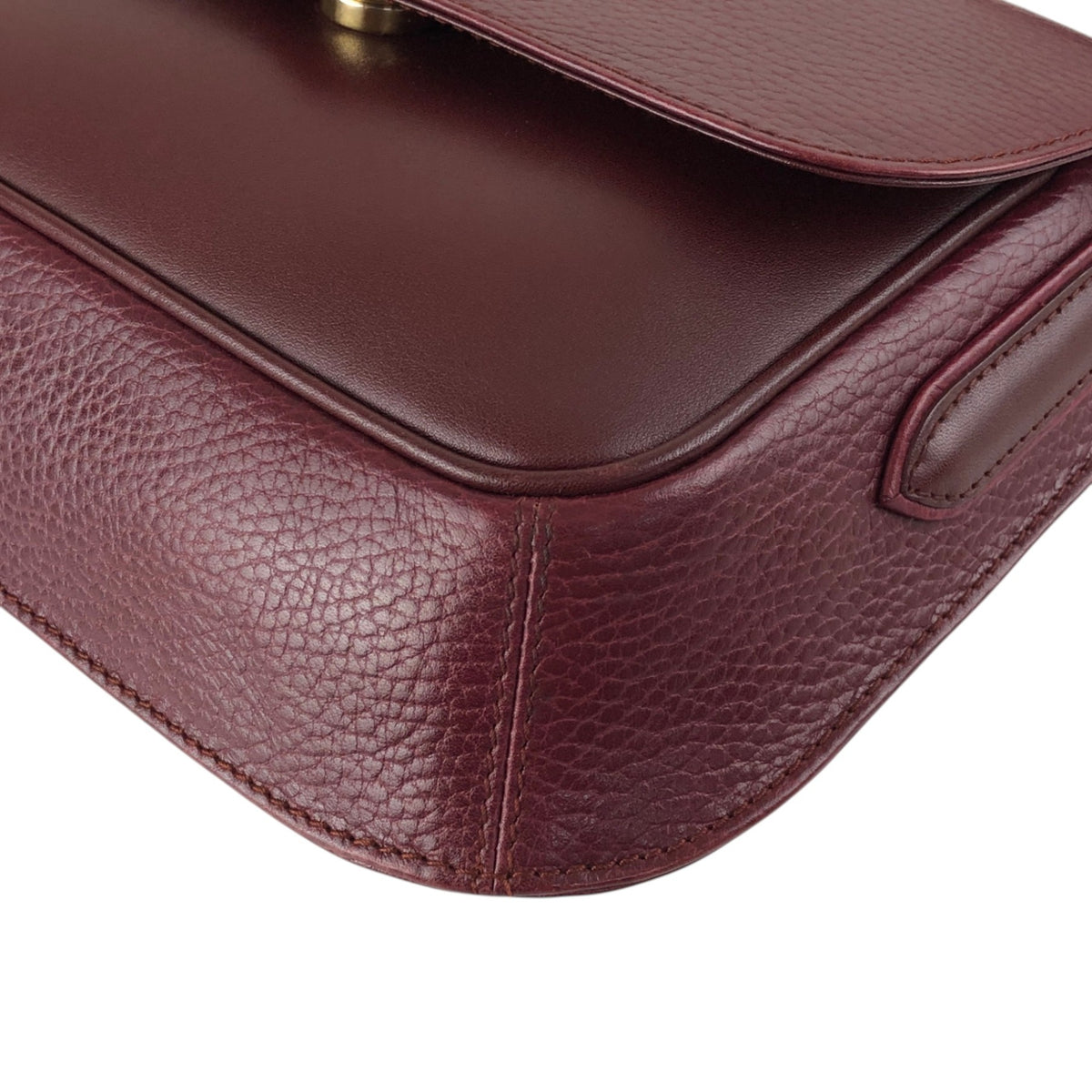 Cartier Flap Shoulder bag Bordeaux Vintage 63gc86