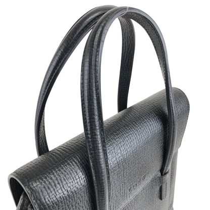LOEWE Logo Embossed Handbag Black Vintage ycdaui