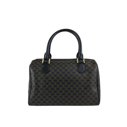 CELINE Macadam Blason Two-way Small Boston bag Shoulder bag Black Vintage d4zwjm