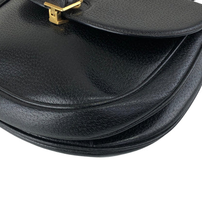 GUCCI Bamboo Shoulder bag Black Vintage g6iek4