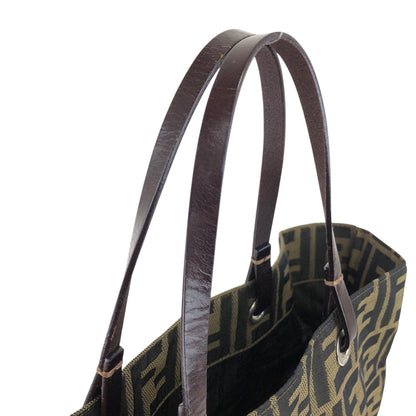 FENDI Zucca Handbag Totebag Brown Vintage fjksnk