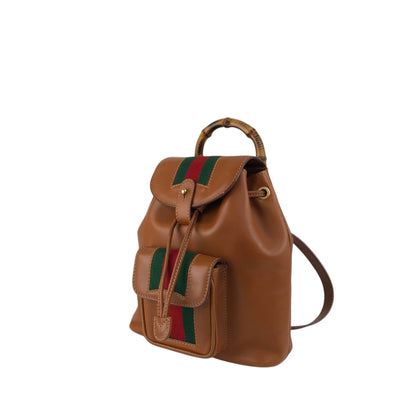GUCCI Sherry Line Backpack Brown Vintage bedbja