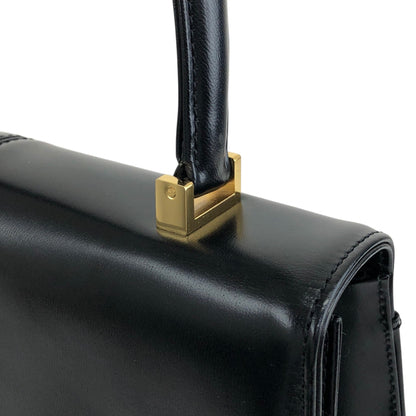 Yves Saint Laurent YSL Logo Top Handle Handbag Black Vintage m6kuvb