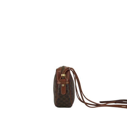 CELINE Macadam Blason Shoulder bag Brown Vintage y5kjmd