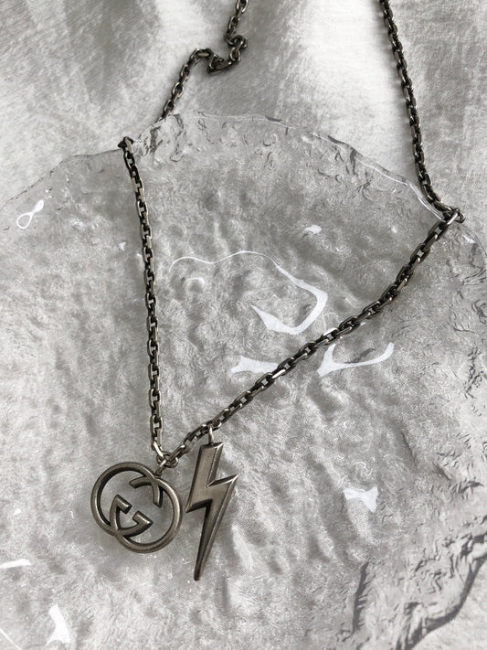 GUCCI GG SILVER925 Necklace Silver Vintage b87wbj