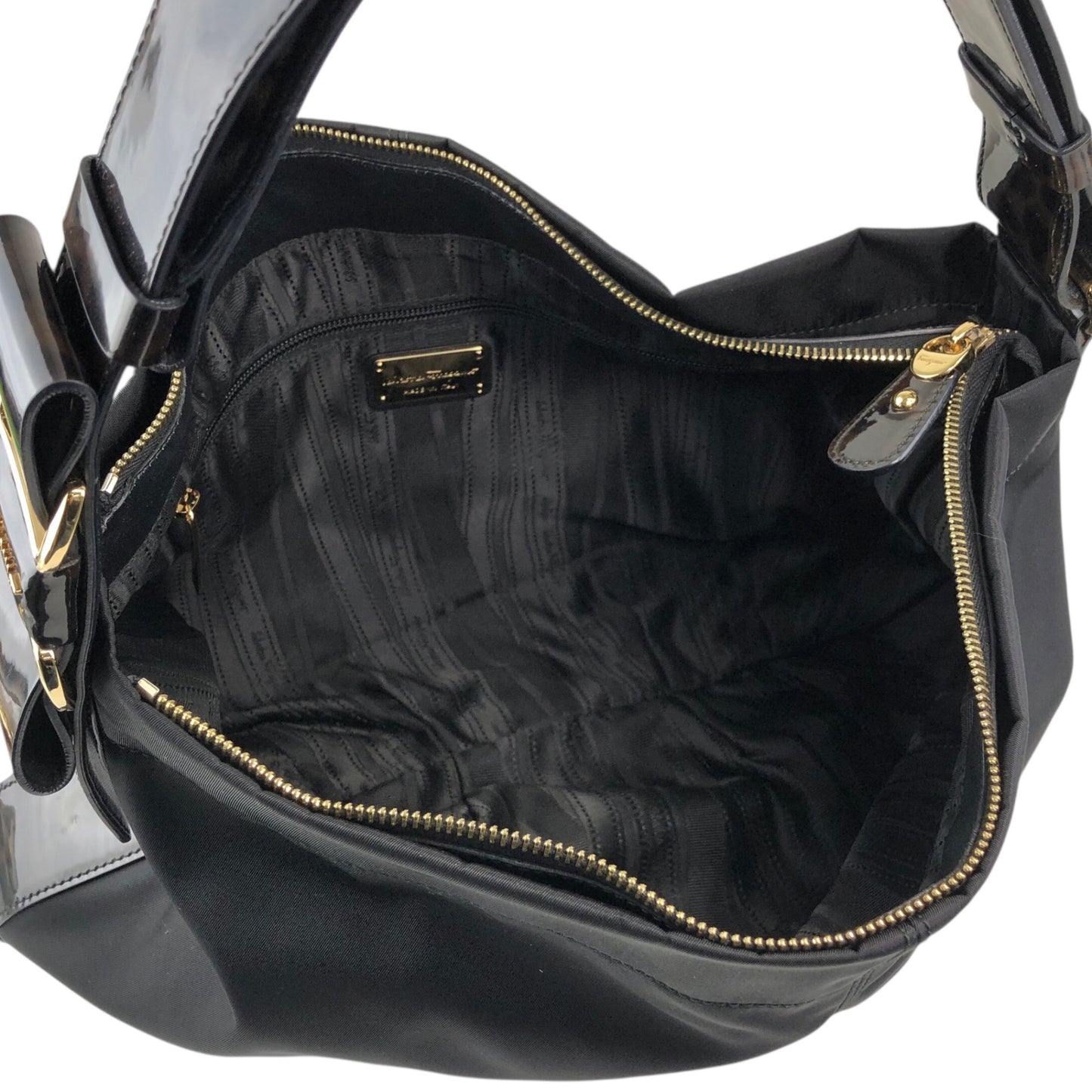 Salvatore Ferragamo Vala Ribbon Shoulder bag Black Vintage xwnsuw