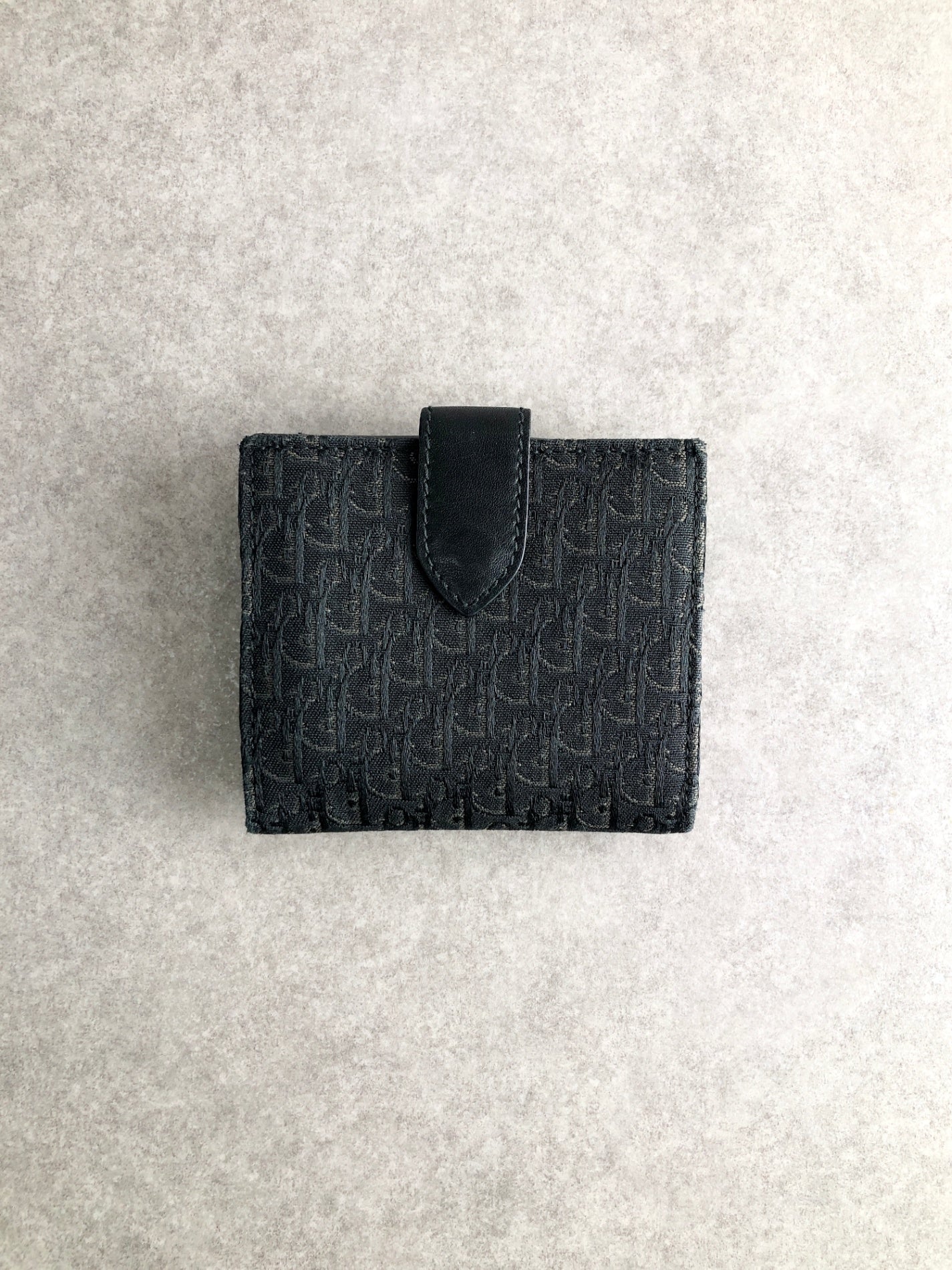 Christian Dior Street Chic Logo Folded Wallet Black Vintage u55wnp