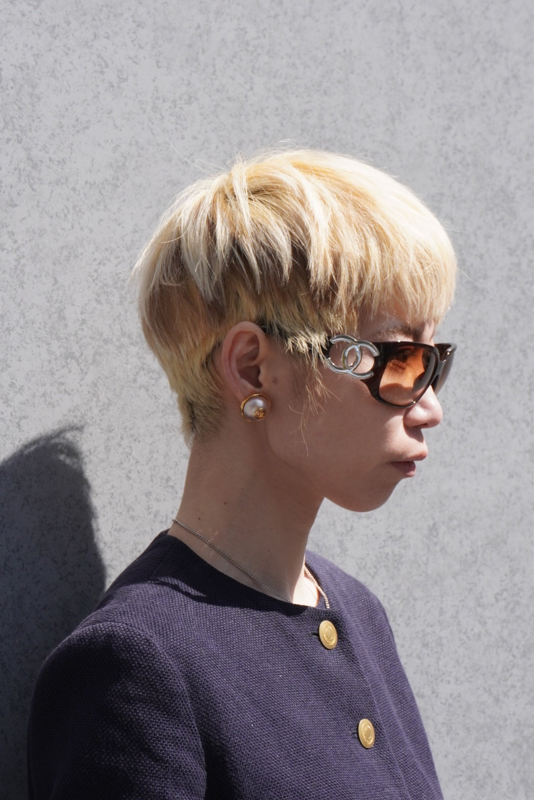 CHANEL Coco Mark Sunglasses Brown Vintage 2naxv6