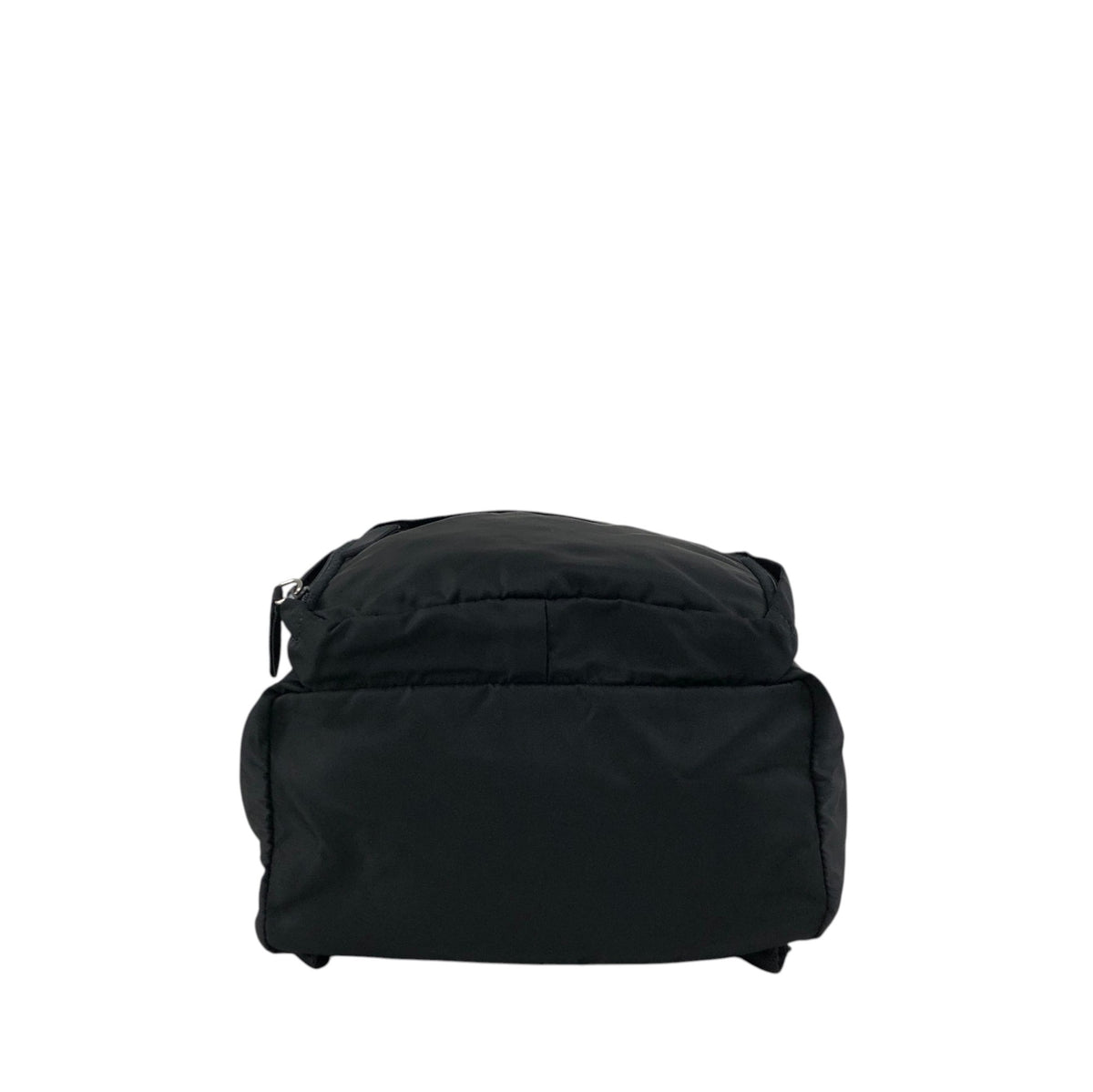 PRADA Tessuto Triangle Logo Front Buckle Backpack Black Vintage 8na4hp