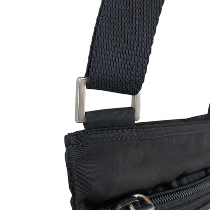 PRADA Tessuto Triangle Logo Shoulder bag Black Vintage upcrup