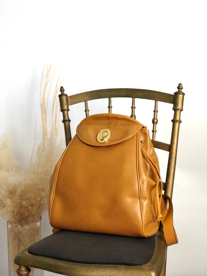 Christian Dior CD Logo Backpack Brown Vintage 43i8tp