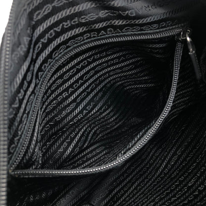 PRADA Tessuto Triangle Logo Shoulder bag Black Vintage zrh5tr