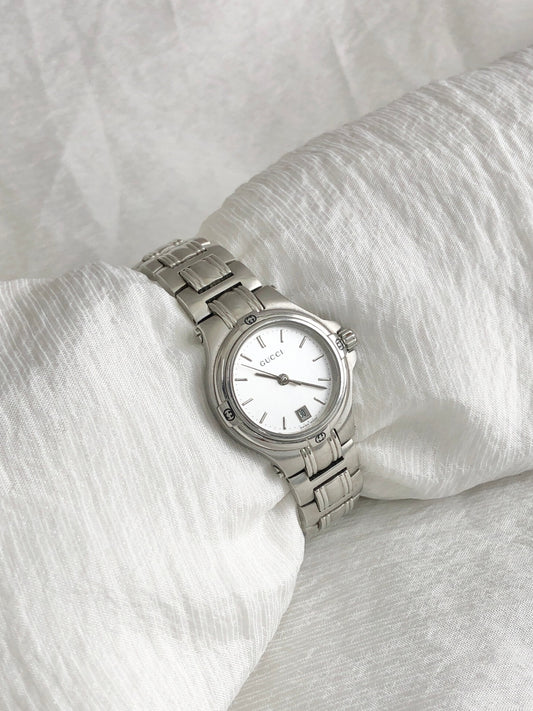 GUCCI Quartz Watch Silver Vintage 3025 g358dd