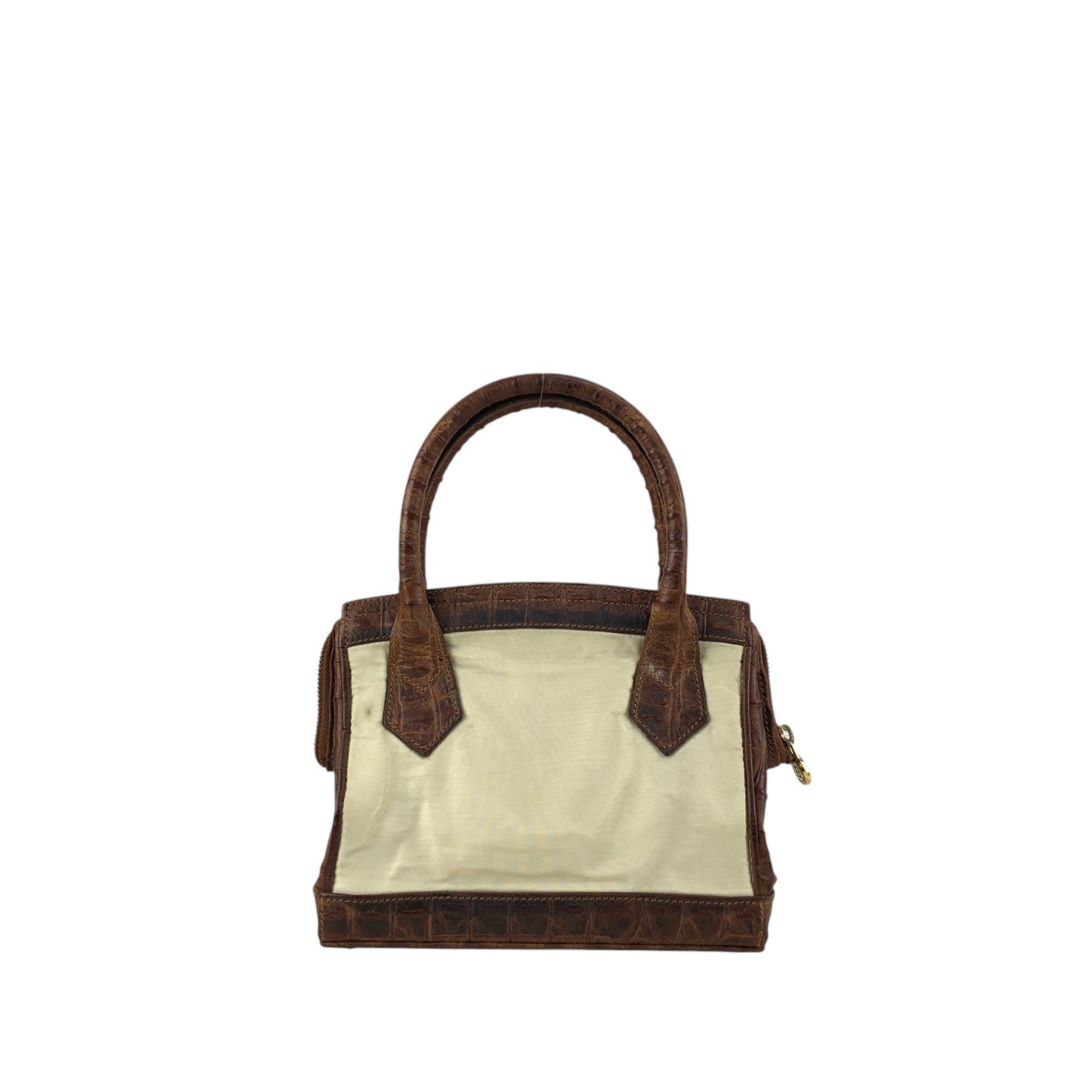 FENDI Logo Two-way Handbag Shoulder bag Beige Vintage apxrfn