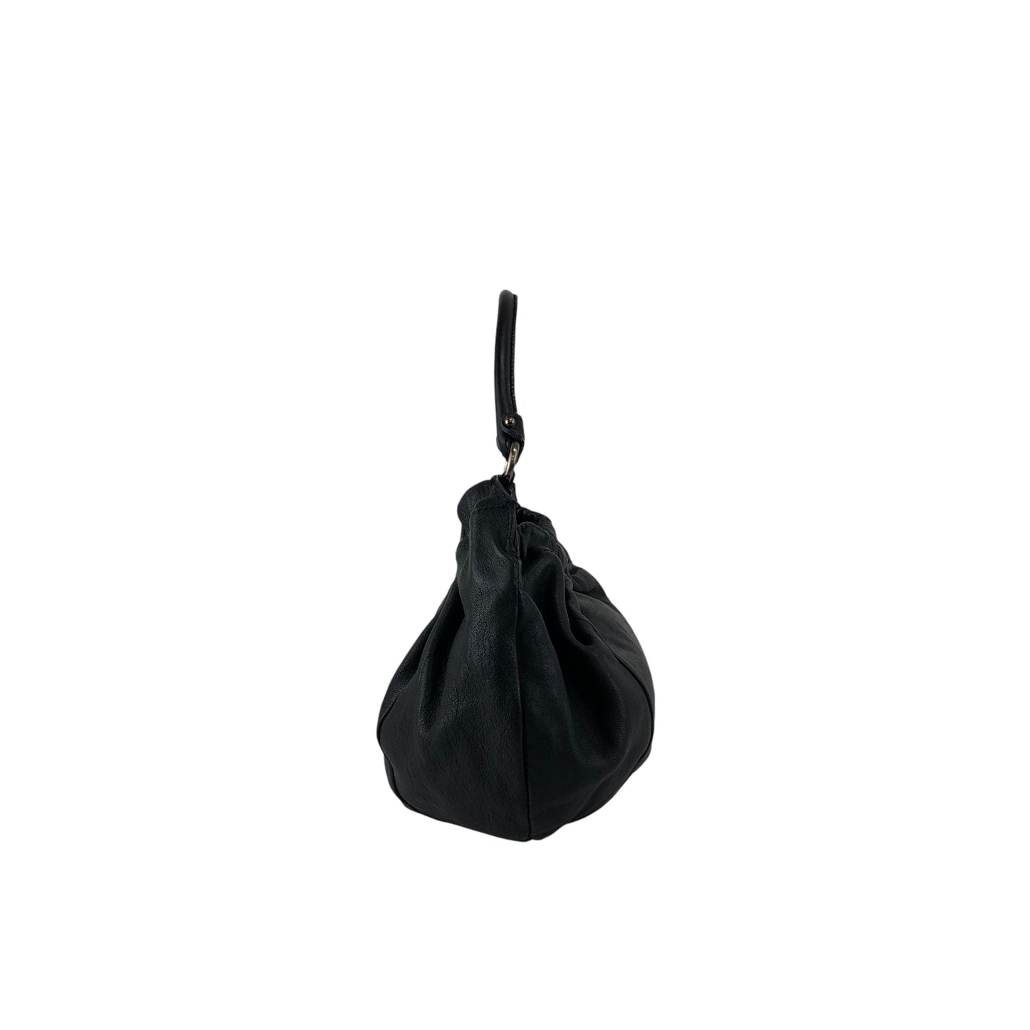 Salvatore Ferragamo Vala Ribbon Shoulder bag Hobobag Black Vintage bgm738