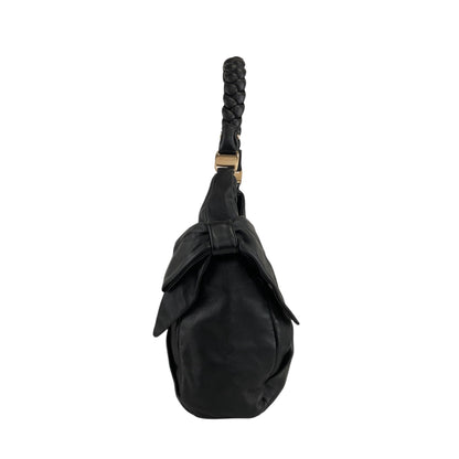 Salvatore Ferragamo Vala Ribbon Shoulder bag Black Vintage r8f2um