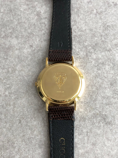 GUCCI Logo  Watch Brown 3300M Vintage 2pcrj6