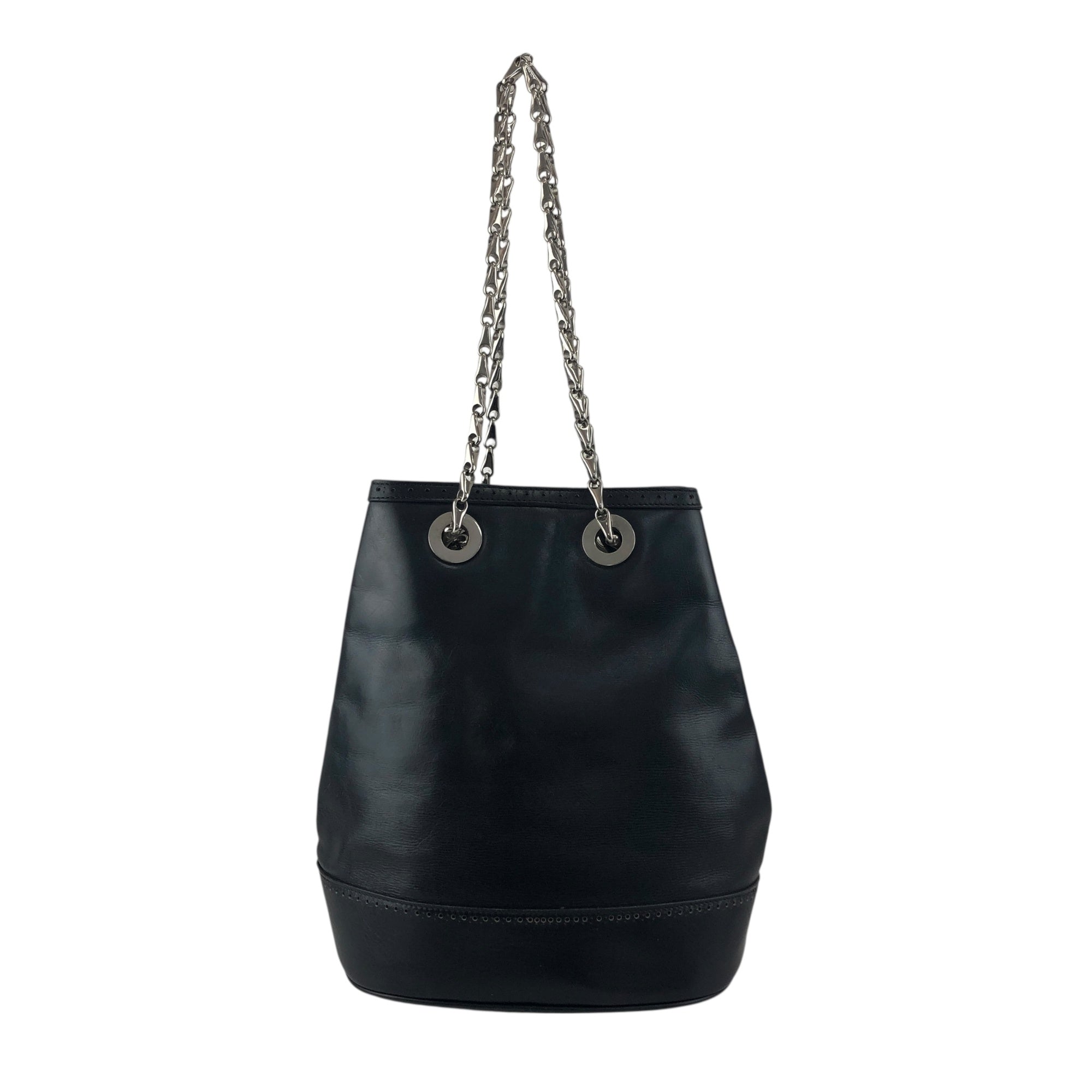 CELINE Logo Chain Shoulder bag Black Vintage hx5ihk – VintageShop solo