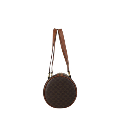CELINE Macadam Blason Handbag Brown Vintage 4iwnzj