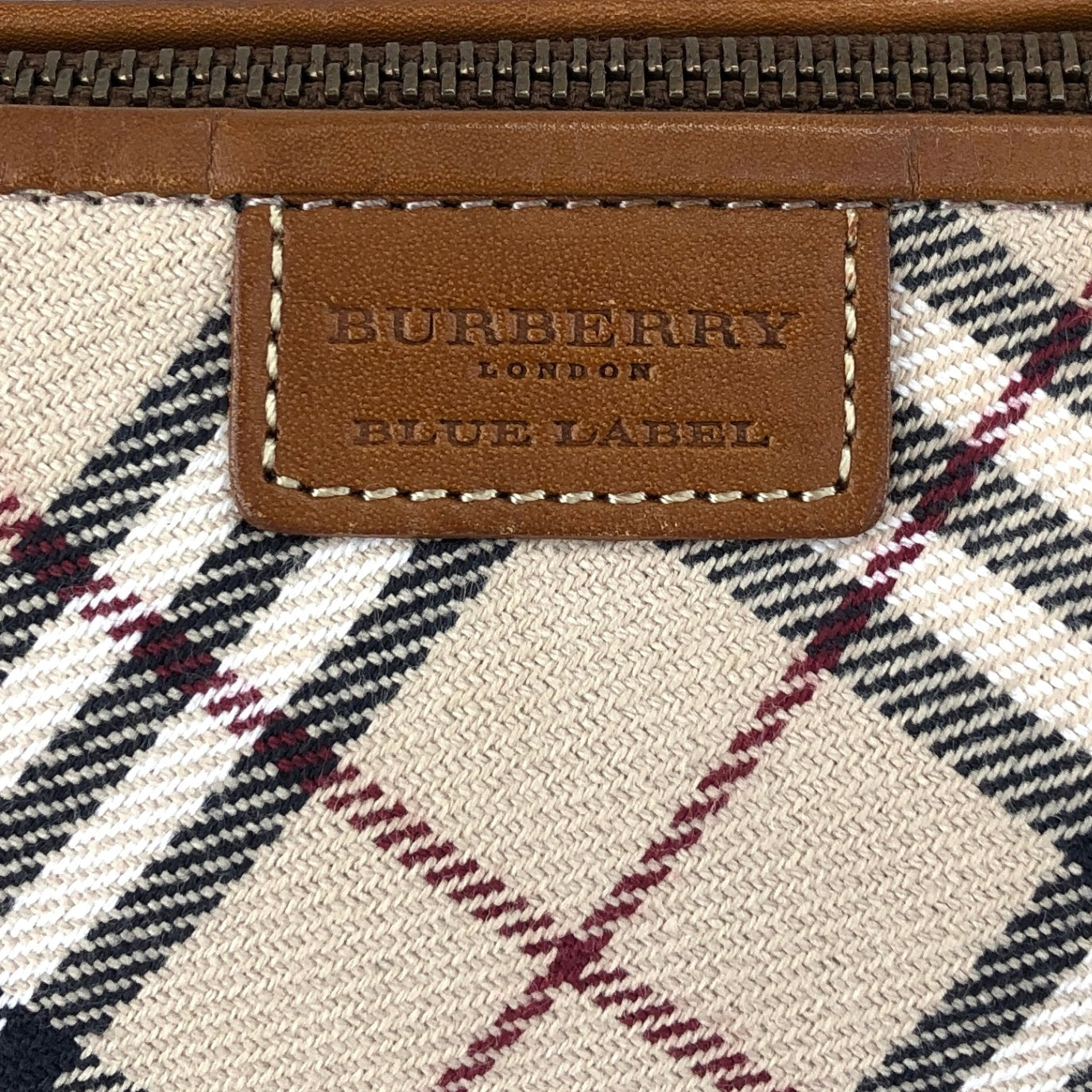 BURBERRY Nova Check Two-way Handbag Shoulder bag Beige Vintage 2zcrez