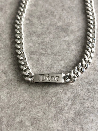 Christian Dior Logo Motif Bracelet Silver Vintage gpwvrz