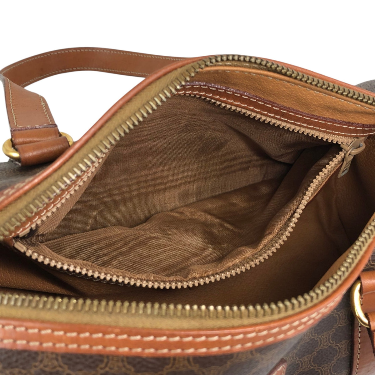 CELINE Macadam Blason Handbag Brown Vintage vph6bt