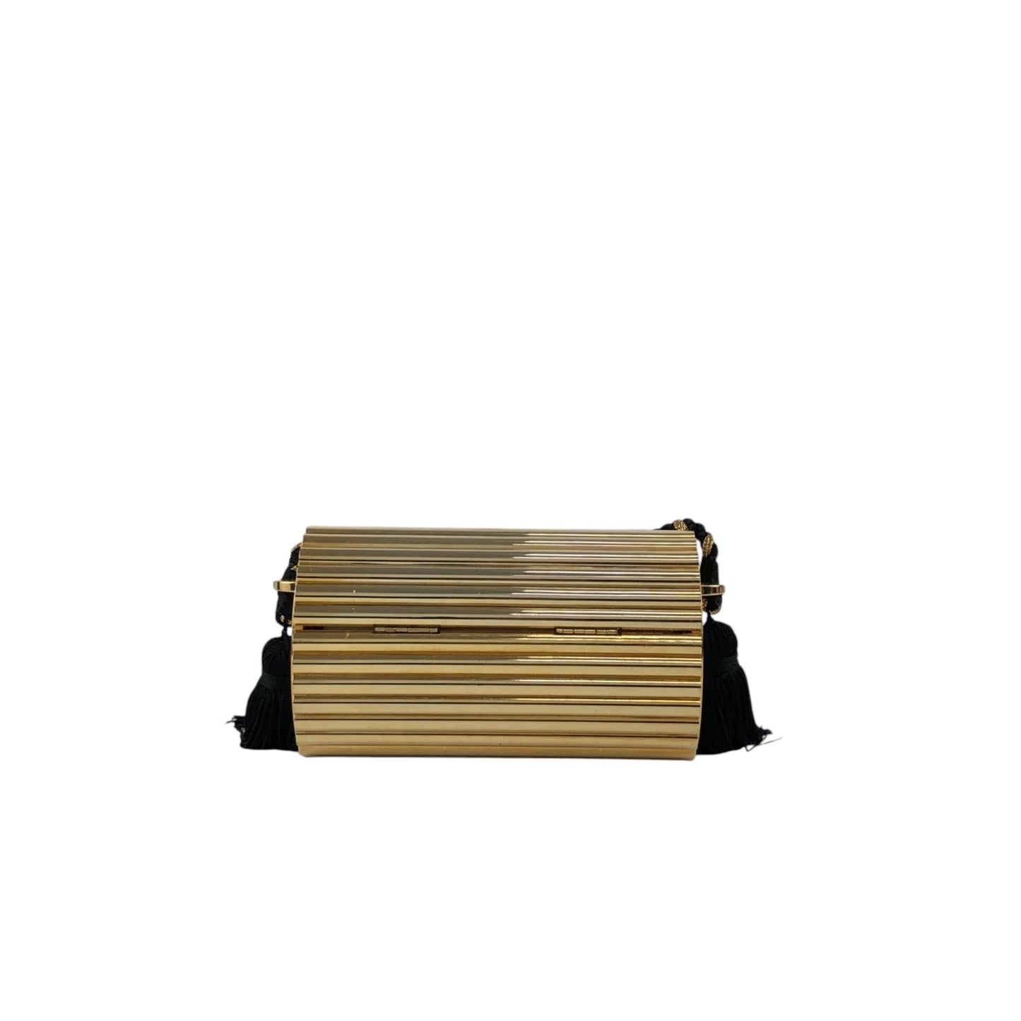 Yves Saint Laurent YSL Logo Metal Clasp Shoulder bag Gold Vintage wtcj8d