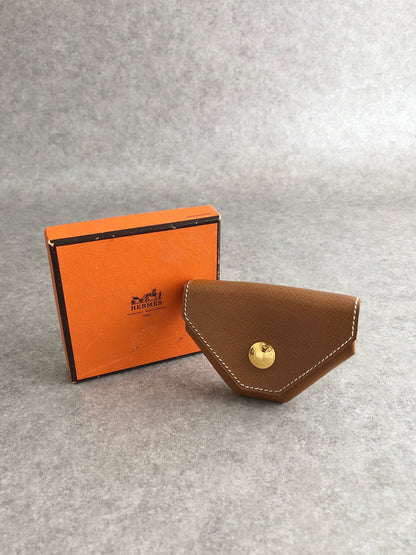 HERMES Coin Purse Brown Vintage ujtgvd