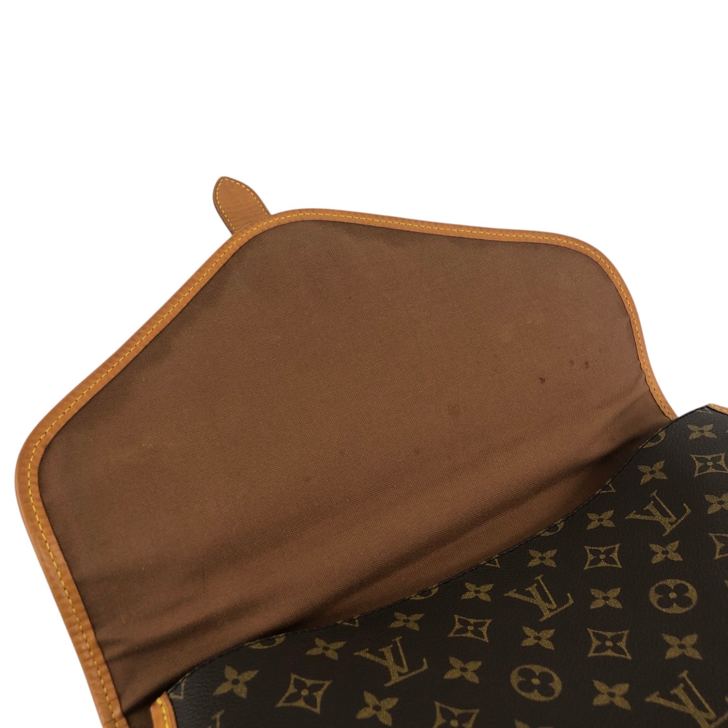LOUIS VUITTON Monogram Front Buckle Two-way Handbag Shoulder bag Brown Vintage 5id2zj
