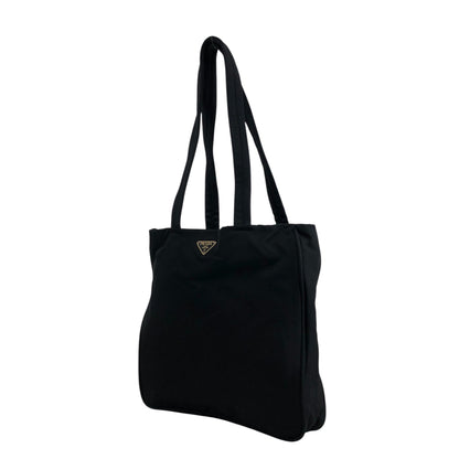 PRADA Tessuto Triangle Logo Totebag Black Vintage 4ica5v