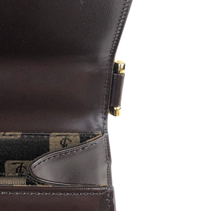 Yves Saint Laurent YSL Logo Shoulder bag Brown Vintage yeh3vd