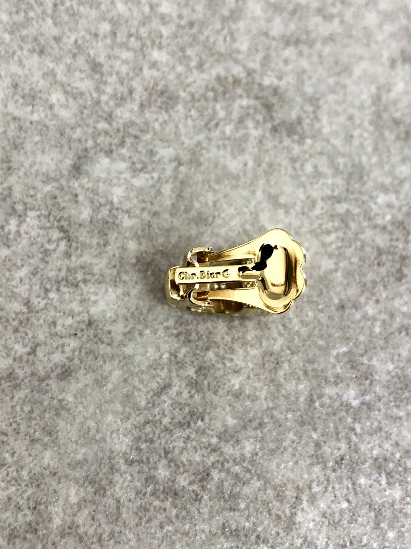 Christian Dior Rhinestone Earrings Gold Vintage kxpv4c